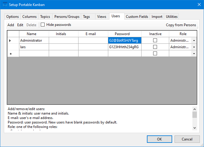 Both user’s passwords were visible now