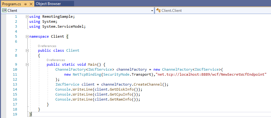 The client source code held another secret endpoint to connect to