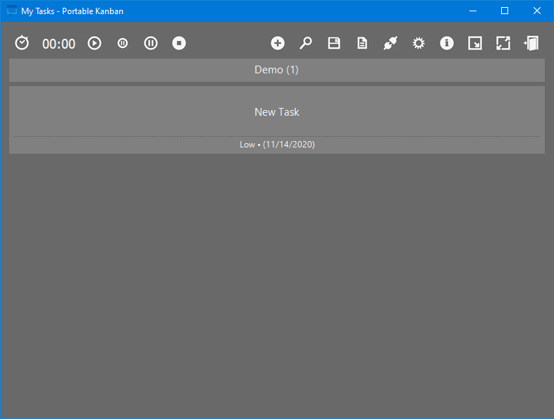 The kanban program didn’t have a very informative interface