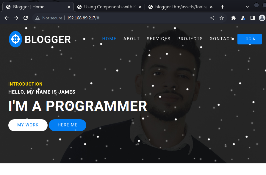 landing page